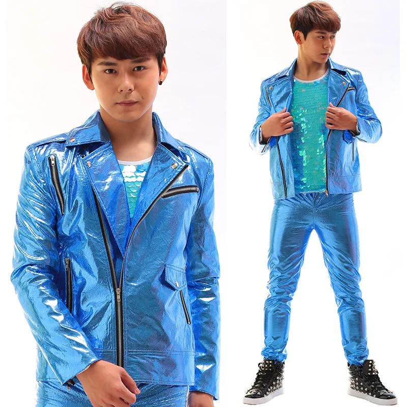 Новинка 2017 мужская куртка индивидуальная одежда с заклепками для выступлений