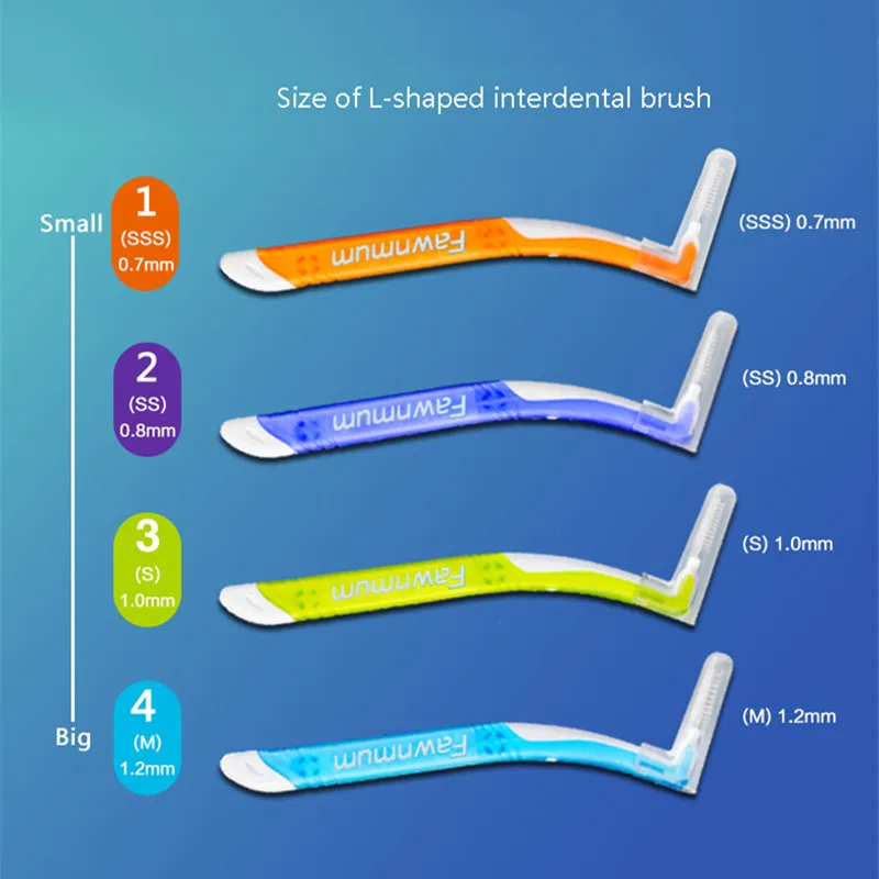 Межзубная щетка FAWN MUM L образной формы Ортодонтические зубные щетки мягкие для