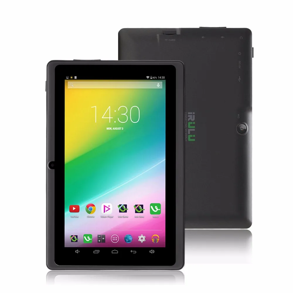 iRULU eXpro X1s 7’’ планшет четырехъядерный 16ГБ ROM система Android4.4 двойная камера 1024*600 HD