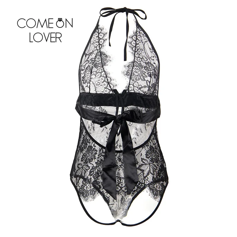 Comeonlover боди сексуальное нижнее белье открытая промежность глубокий v образный