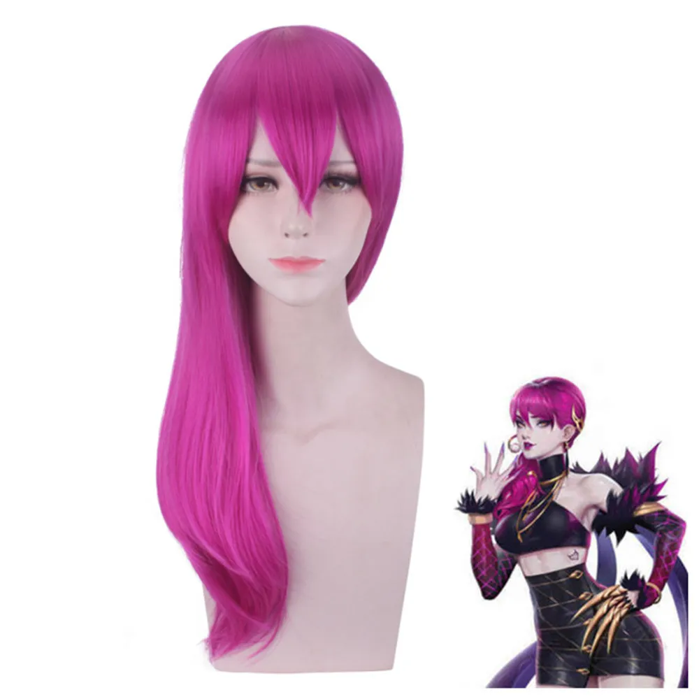 Agony's Embrace K/DA Evelynn красновато фиолетовый длинный парик косплей костюм KDA женские