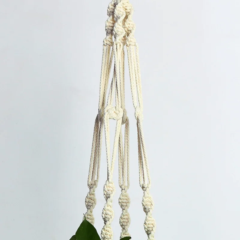 1pcs Horticultural green flower pots all-cotton hemp rope nets net baskets hanging hand-woven | Дом и сад