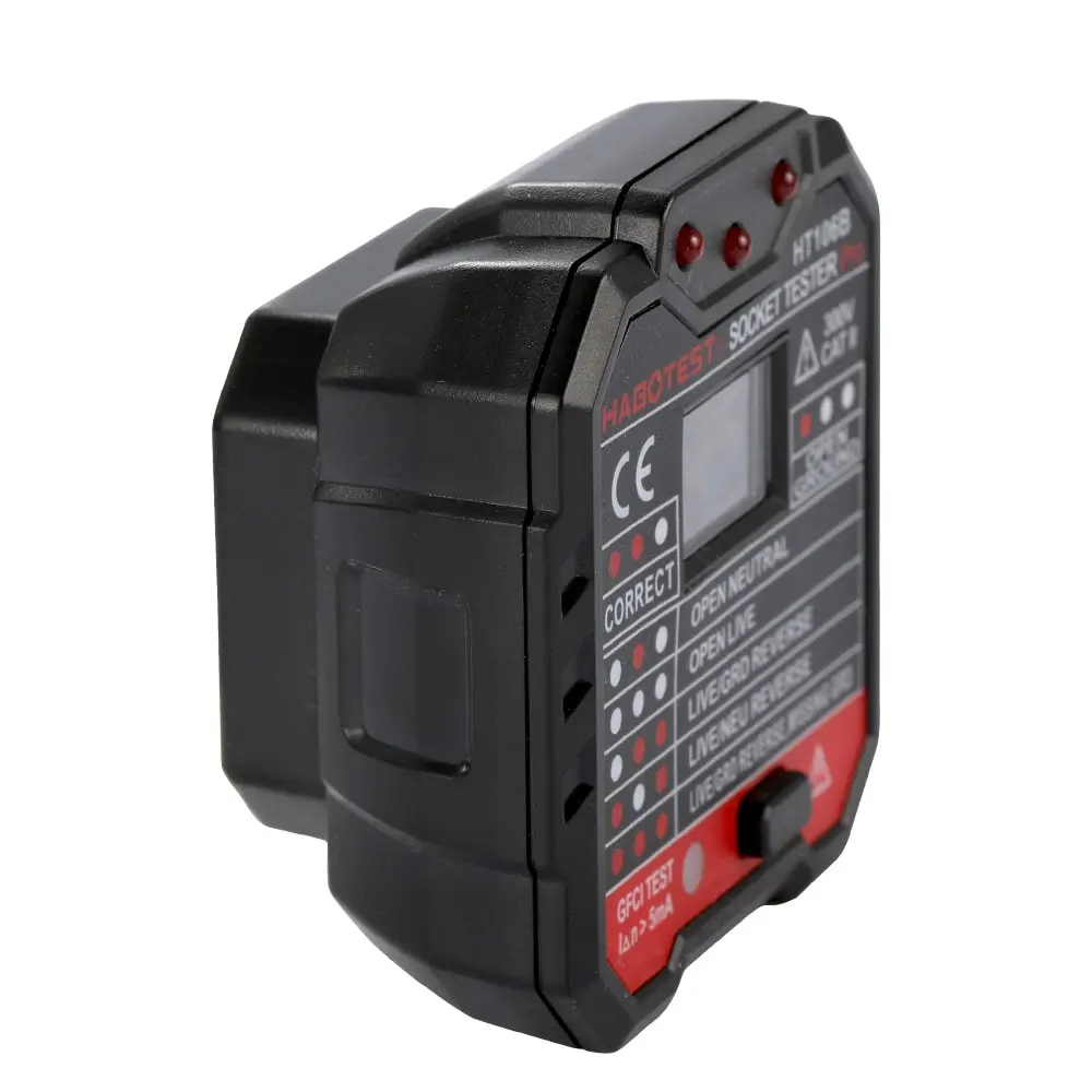 Тестер напряжения штепсельной вилки США детектор гнезда Тестеры цепи полярности