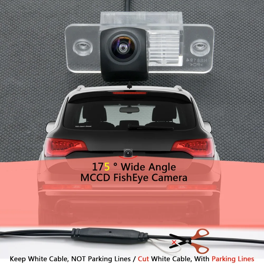 Камера заднего вида Fisheye MCCD 175 градусов Автомобильная камера для Volkswagen VW Tiguan 2012 2013