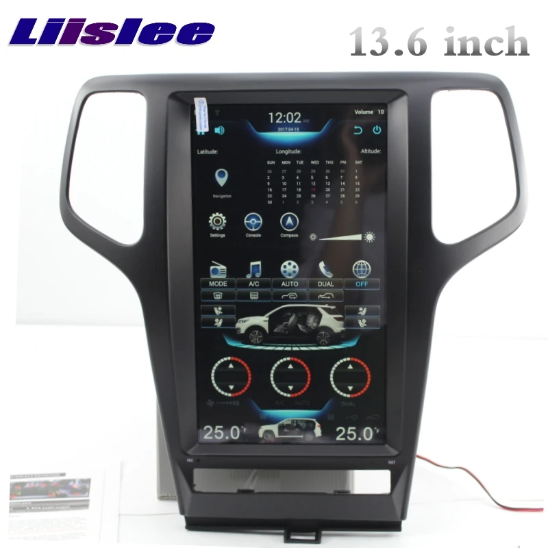LiisLee Автомобильный мультимедийный для Jeep Grand Cherokee WK2 2009 2010 2011 2012 2013 NAVI gps wifi Аудио Радио навигационные карты 13,6 дюймов