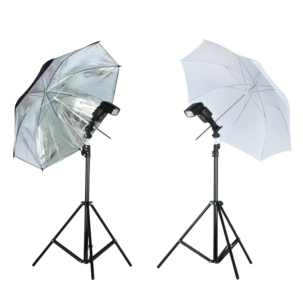 Viltrox фотостудия светильник ing Kit 1,9 м штатив светильник+ держатель для вспышки+ 3" мягкий черный серебряный светоотражающий зонтик
