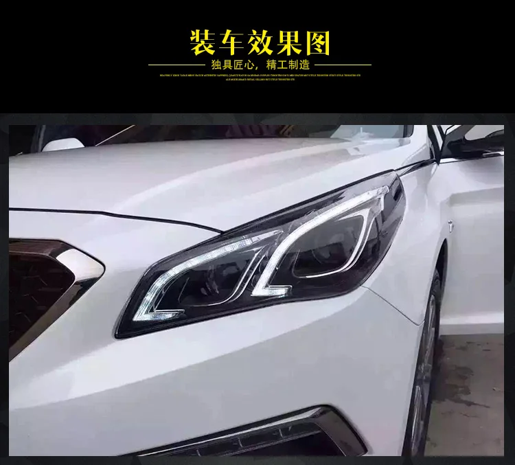 AKD автомобильный Стайлинг Головной фонарь для hyundai Sonata фары- Sonata светодиодный фонарь Sonata9 H7 D2H Hid биксеноновый луч