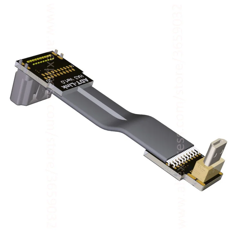 4K x 2K @ 60 Гц 2 0 высокоскоростной кабель Micro-HDMI к HDMI 90 градусов угол D Тип 20pin FFC FPV