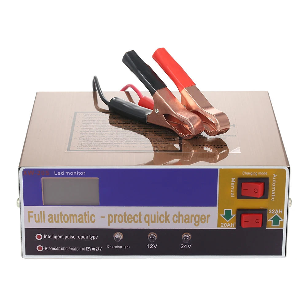 

12V/24V интеллигентая (ый) автоматический светодиодный Зарядное устройство ремонт импульса Тип сопровождающий автомобиль Батарея Зарядное ус...