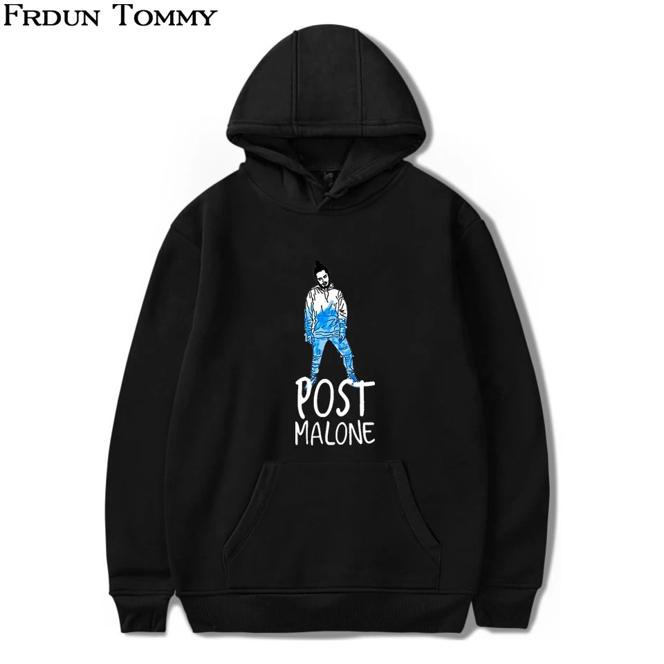 Повседневная Толстовка с капюшоном Post Malone Свитер оверсайз в студенческом стиле