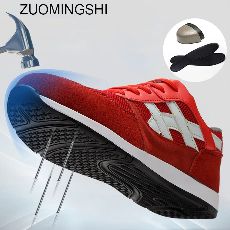 Men's Work Safety Shoes Steel Toe bot men Breathable Boots Men Protective Footwear Sneakers Big Size | Обувь
