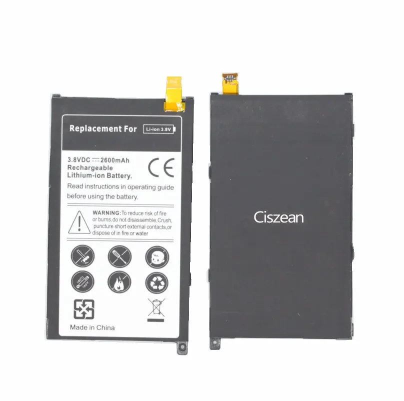 1 шт. 2600 мАч запасная батарея для Z1 mini D5503 Compact M51w LIS1529ERPC Бесплатная доставка |