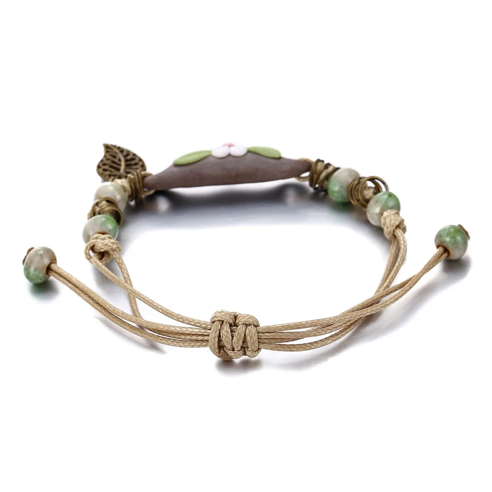 Женские богемные керамические браслеты из бисера ручной работы винтажные