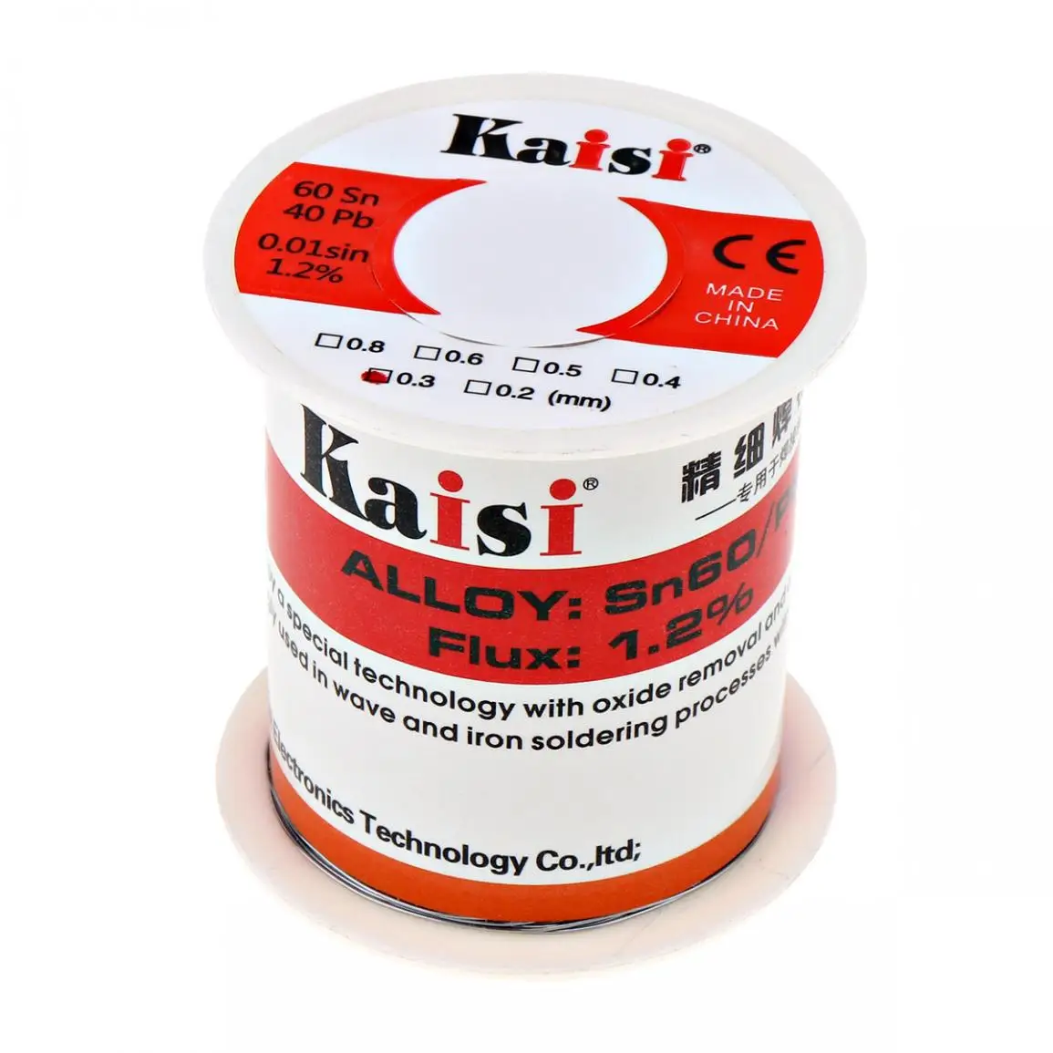 Оловянно свинцовый припой с канифольным ядром Kaisi 150g Flux 1.2% Sn60 / Pb40 для сварки 0 3 мм 4