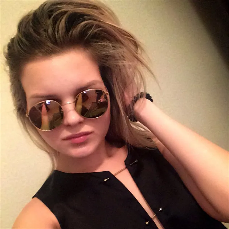 2018 круглые солнцезащитные очки в стиле ретро женские мужские брендовые