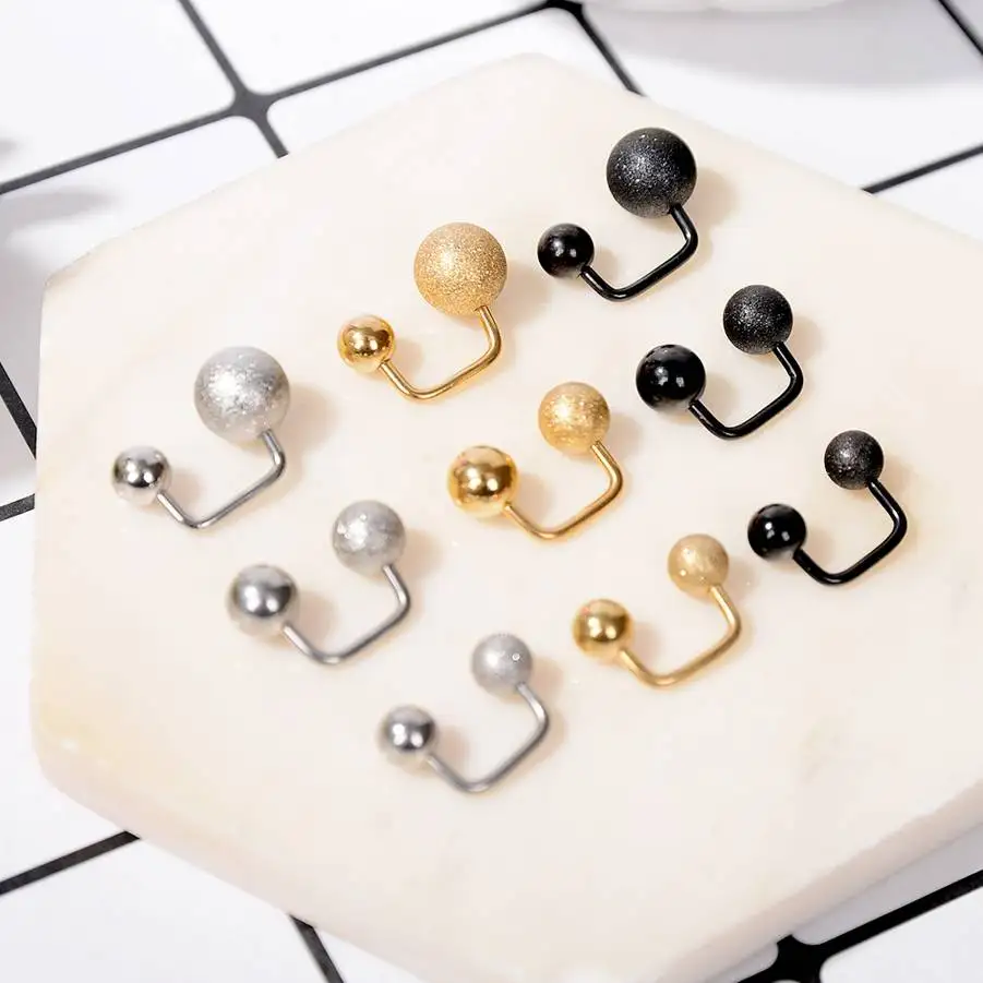 

1PC Punk men ear cartilage Helix Earrings Tragus Piercing gauges ear U Shape Earrings Barbell Piercing Orelha Ear Stud