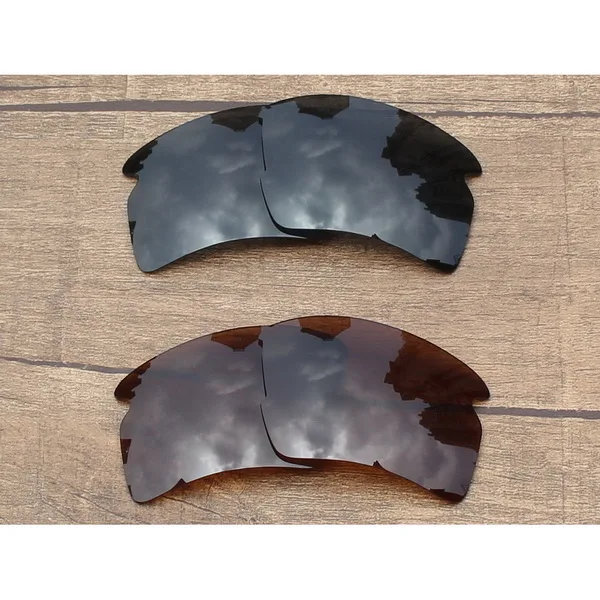 Black and Brown Vonxyz 20+ выбор цветов поляризованные Сменные линзы и носки с ушками и носоупоры для-оправа oxley Flak 2,0 XL - Цвет линз: Black and Brown