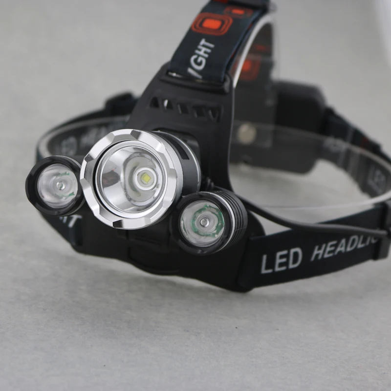 BORUIT RJ 3000 1xCREE XML T6 белый свет + 2x R5 УФ 3 режима USB Перезаряжаемый светодиодный