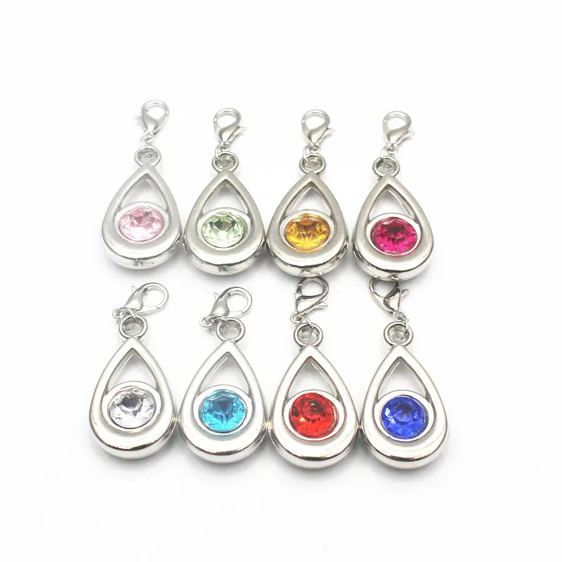 Смешанные цвета 20 шт. зеркальные подвески с застежкой-карабином для браслетов и