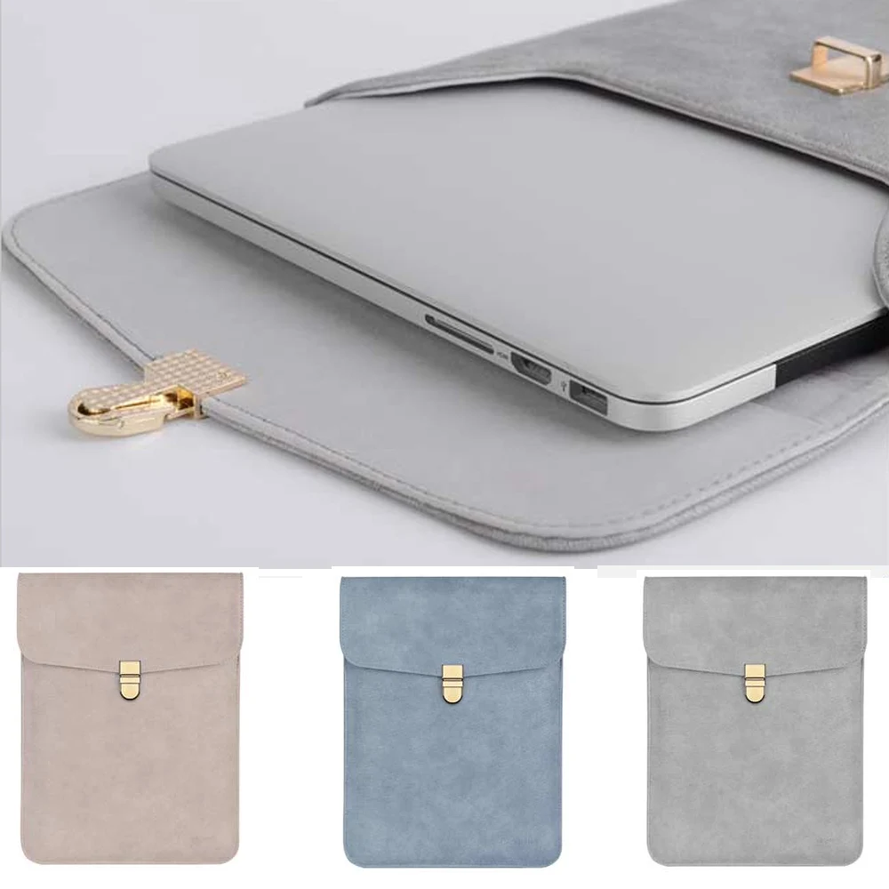 Сумка для ноутбука 13 3 15 6 дюйма macbook air чехол pro из искусственной кожи женщин 14