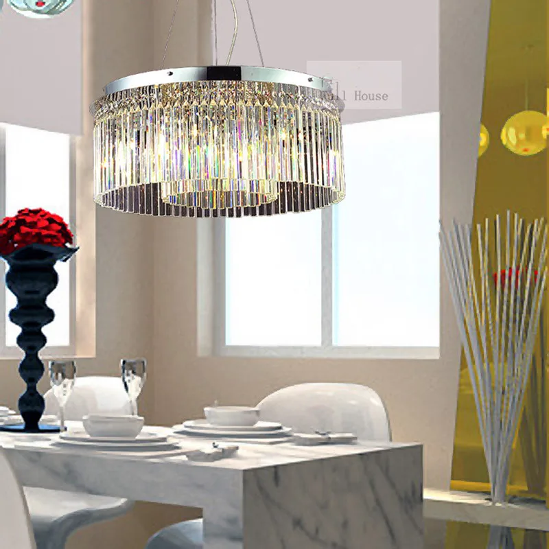 Новое прибытие Круглый подвесной хрустальный люстра Led Kitchen Lighting Светильник