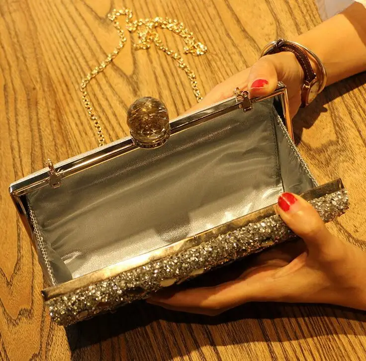 Новое поступление Золотой/Серебряный/черный Свадебный Кошелек для невесты