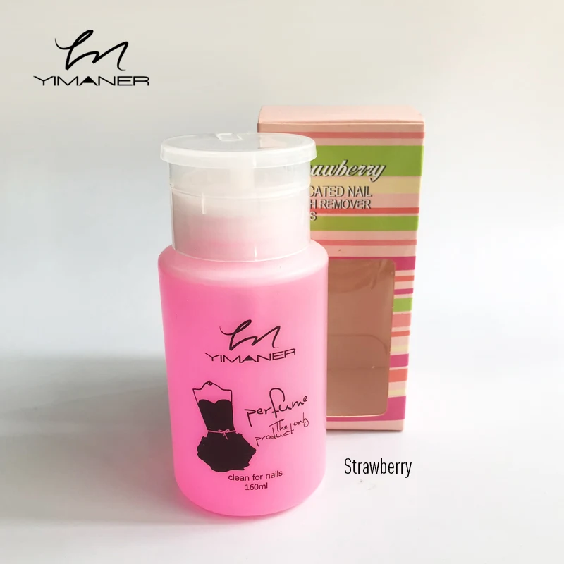 YIMENER 160ml 4 Flavors UV Nail Polish Remover Non-Acetone Liquid Cleaner Easy Remove Soak Off Cleanser 1 Bottle | Красота и здоровье