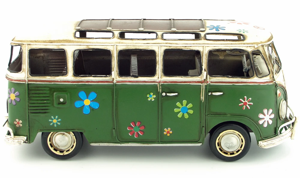 Старинная классическая модель автомобиля Q version ручной работы ретро-автобусы для