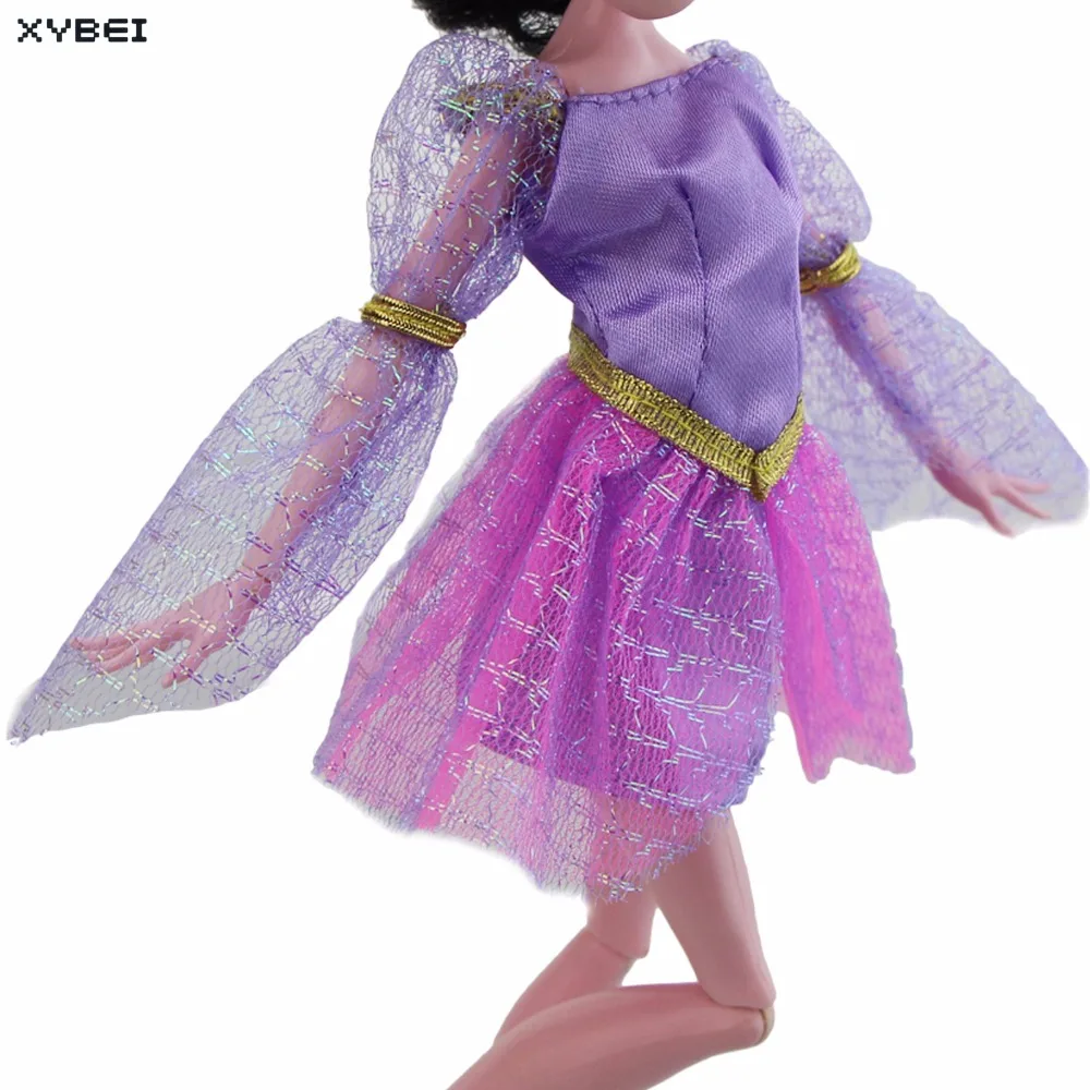 Мини платье ручной работы с длинным рукавом и юбкой|clothes for monster high|clothes dollsmonster doll