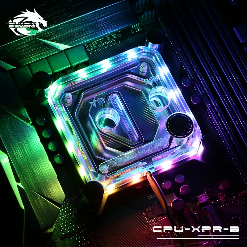Bykski cpu-XPR-B-PA RBW Led cpu Водяное охлаждение Медный блок для Intel 115x 20xx