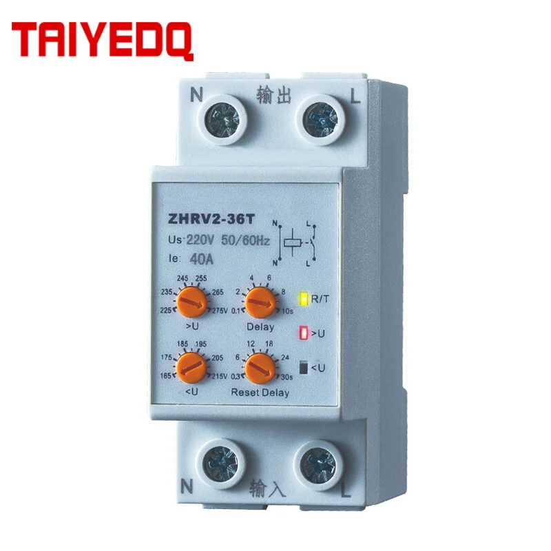 Умный дом контроль напряжения задержка перенапряжения 40 А магнитное защитное