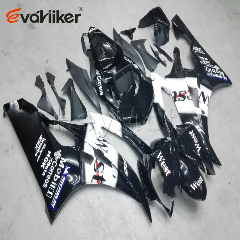 ABS motor fairing for YZFR6 2006 2007 black white 06 07 Body Kit Motorcycle panels Injection mold H2 | Автомобили и мотоциклы
