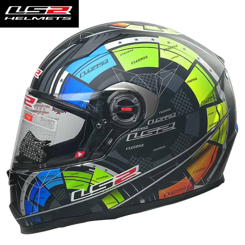 LS2 FF358 Полнолицевой мотоциклетный шлем Casco Moto Man ls2 со съемной и моющейся