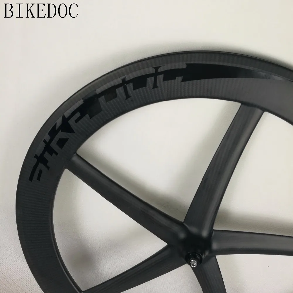 BIKEDOC карбоновые 5 спицевые колеса с фиксированной передачей Карбон пятиколесные