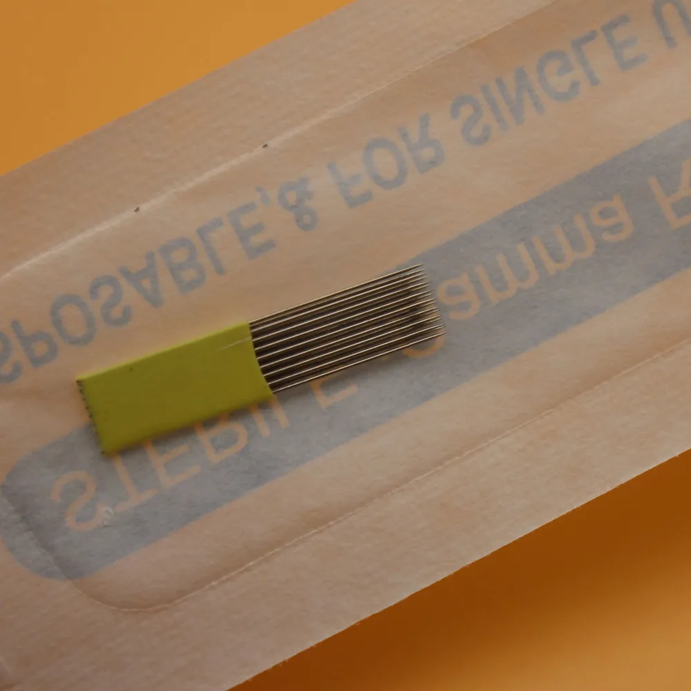 100 шт. 17M1 плоская двойная линия для тату бровей Microbalding затенение перманентного