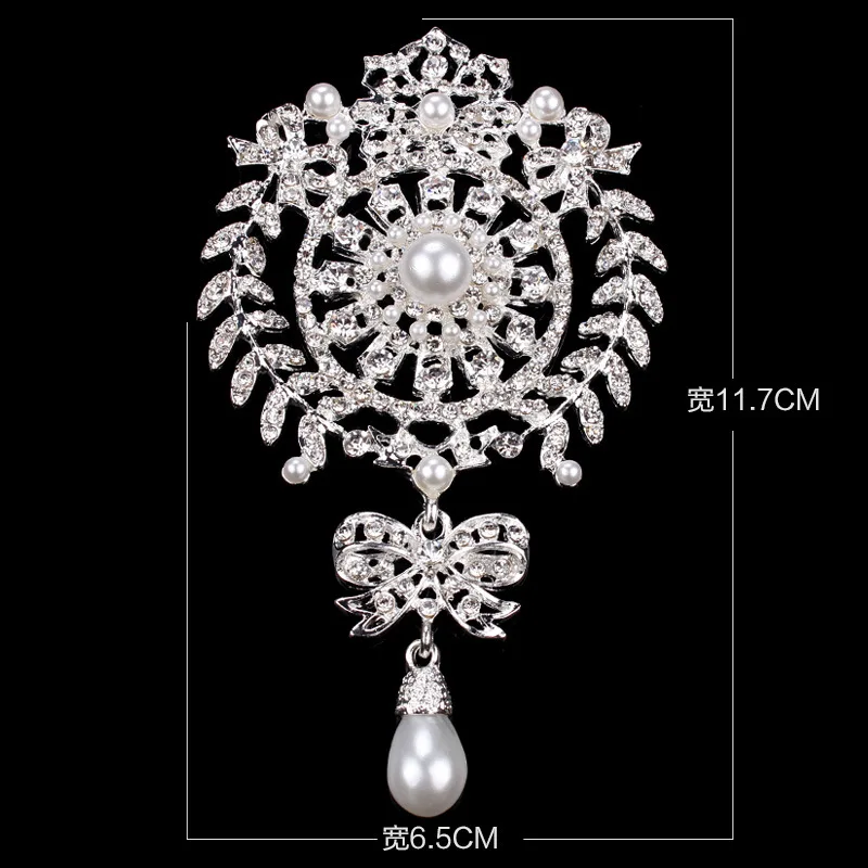 Внешняя торговля брошь в форме короны жемчужная бабочка бахрома корсажное