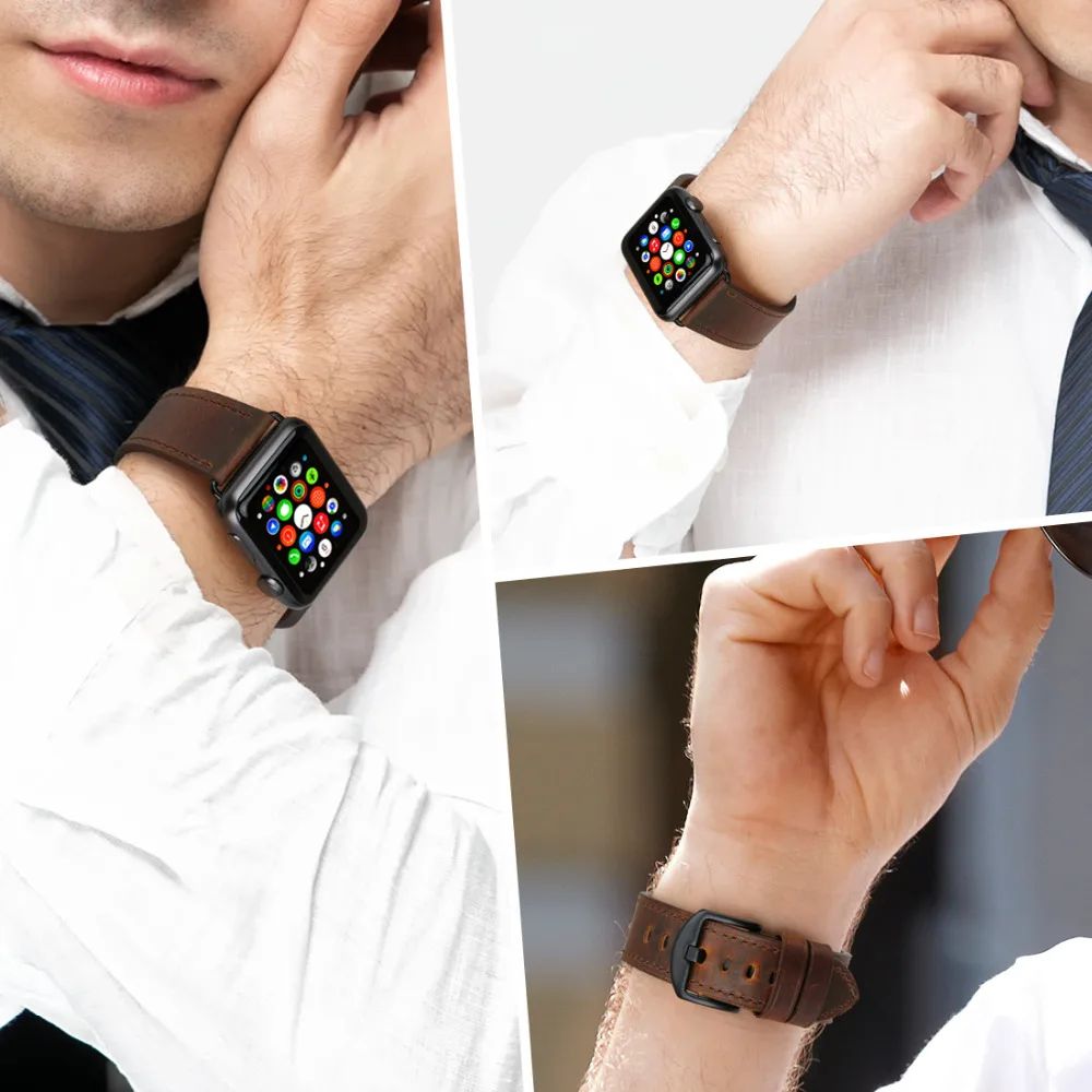 Кожаный ремешок для Apple Watch 42/38 мм 4/3/2/1