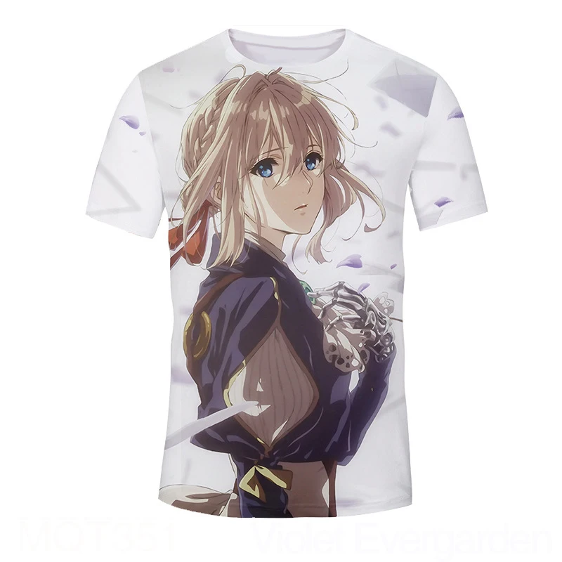 Мужская/женская футболка с короткими рукавами повседневная фиолетовая 3D принтом