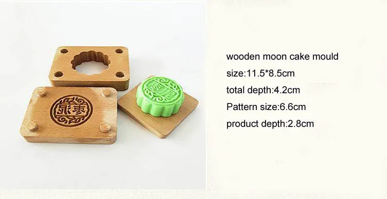 4 стиля Wwooden двухслойная форма для бисквита лунного торта Кондитерские DIY формы ручной работы мыло печенье Украшение для лунного пряника
