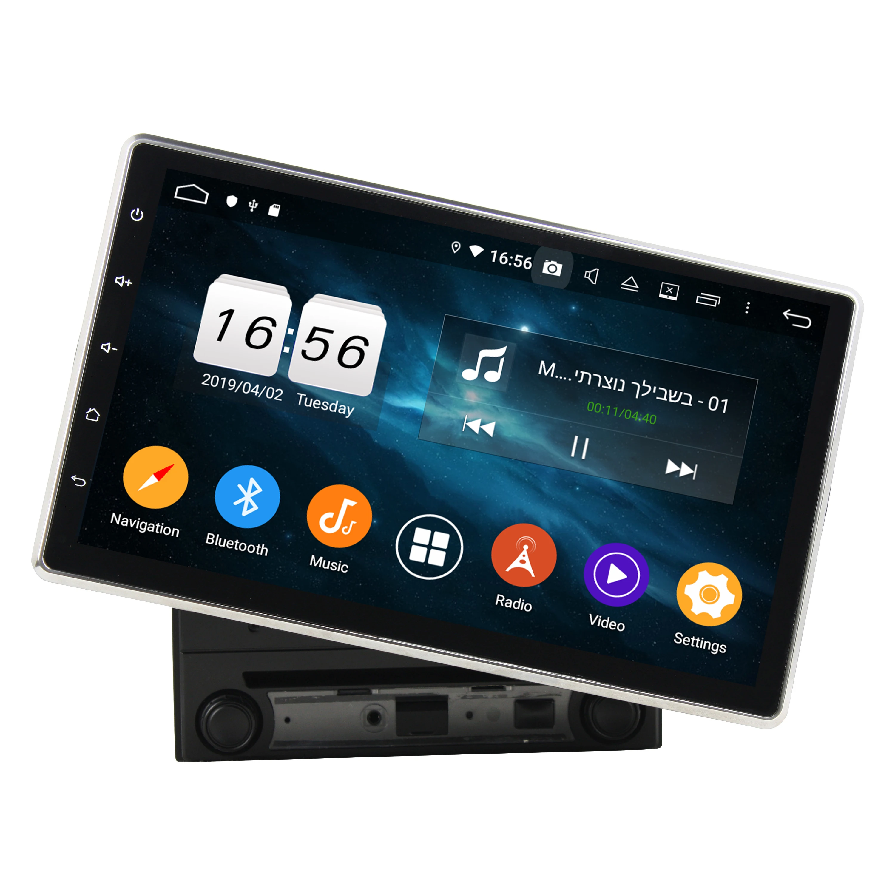 2 din 10," Android 9,0 универсальный автомобильный dvd мультимедийный головное устройство 4 Гб ОЗУ 32 Гб ПЗУ радио gps Bluetooth wifi USB вращающийся экран