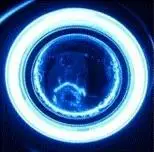EOsuns COB angel eye Светодиодный дневной ходовой светильник DRL+ галогенный противотуманный светильник+ объектив проектора для Subaru Legacy 2010-12 - Цвет: blue