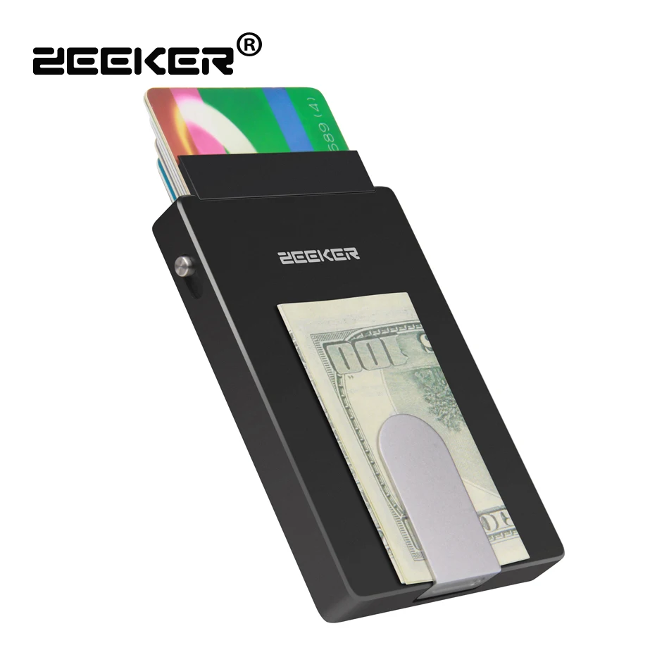 ZEEKER мужской кошелек с невидимой кредитной картой новый металлический rfid