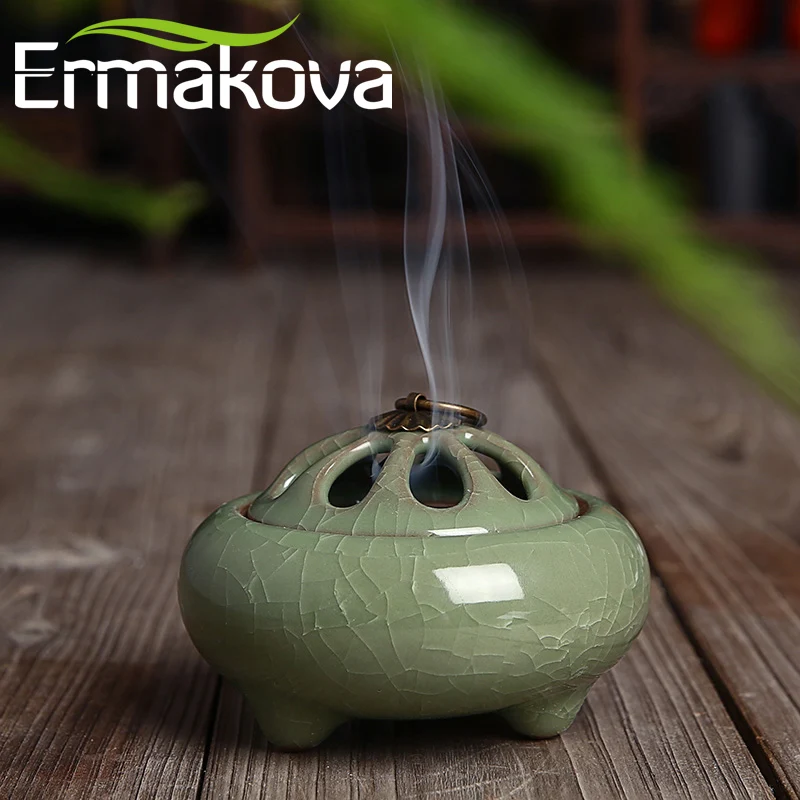 Керамическая катушка ERMAKOVA башня благовония горелки фарфор Круглый сандаловое