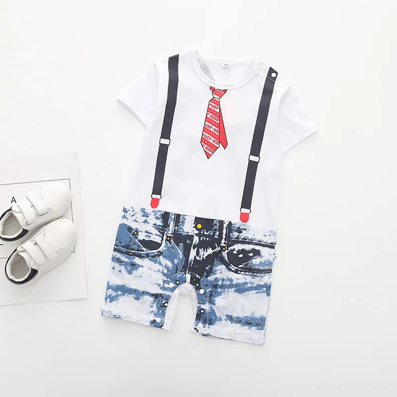 Одежда для маленьких мальчиков Лидер продаж 2020 новый летний комбинезон с