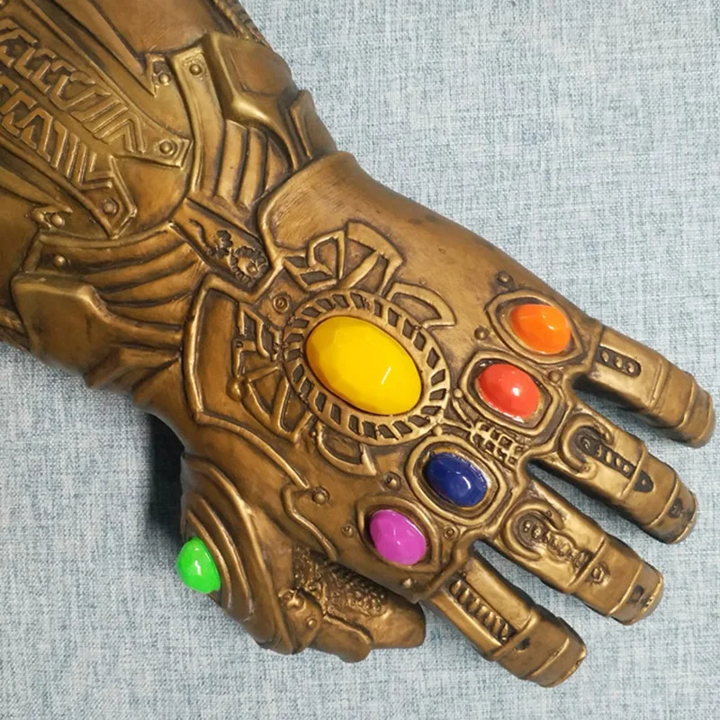Косплей Мстители 4 Endgame танос LED экшен ПВХ перчатки реквизит Броня костюмы маски