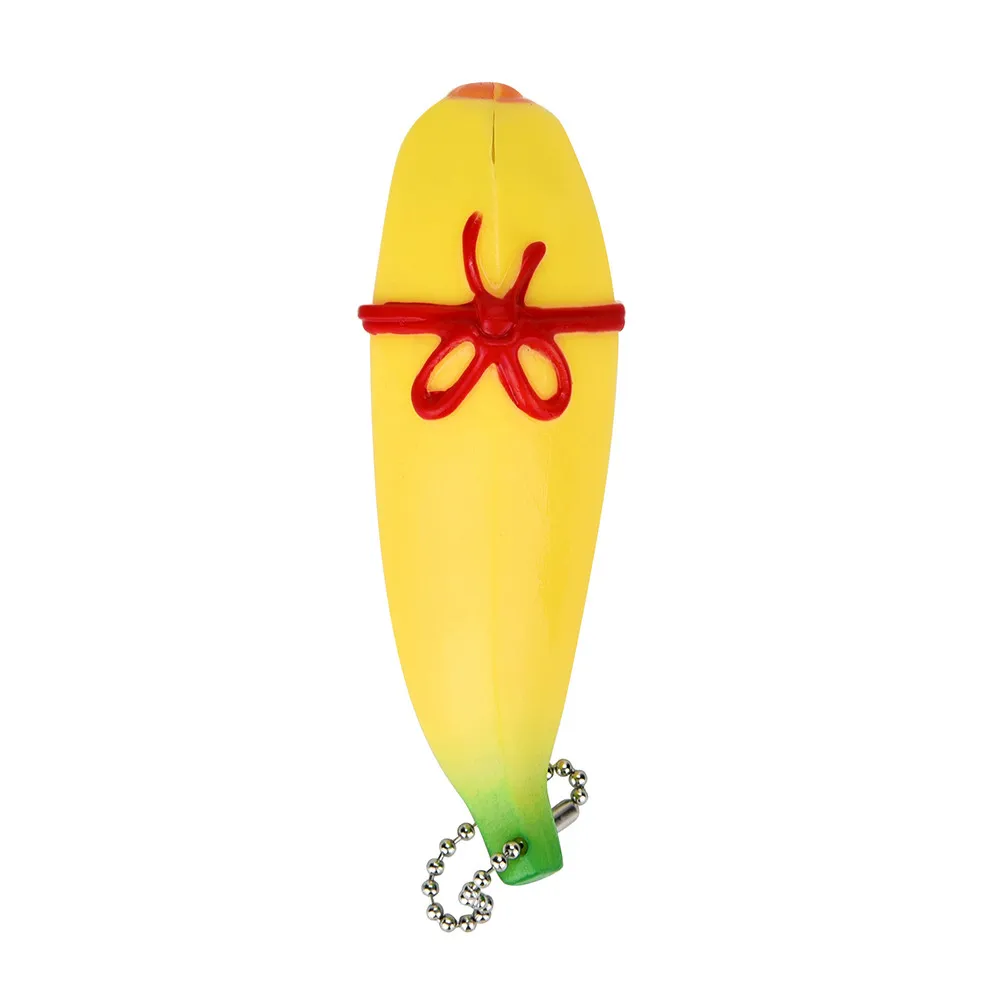 Novelty Squishy Funny Silicone Banana Squeeze Toy Stress Reliever Keychain Relief Kids 0305 | Игрушки и хобби