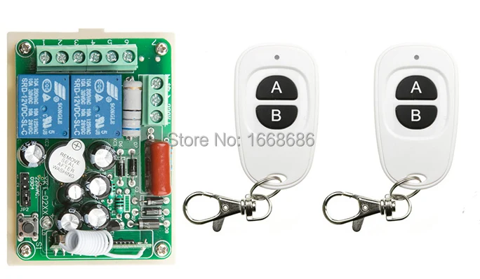 AC 220 В 2CH RF беспроводной мини переключатель релейный приемник дистанционные