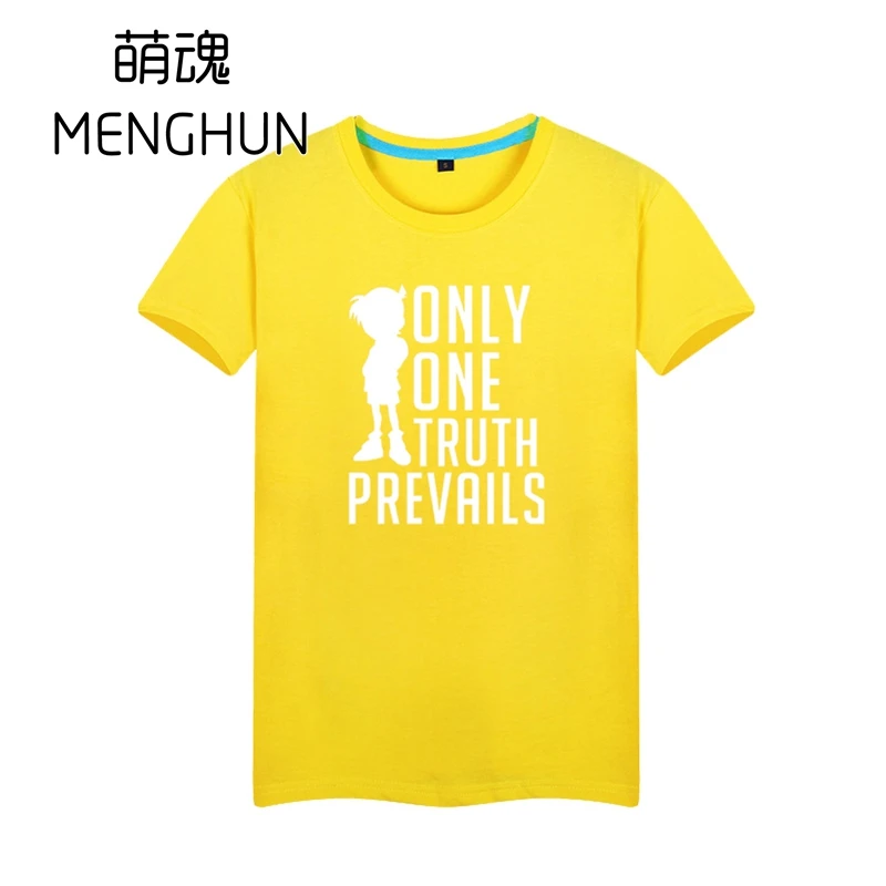 2019 мультяшная футболка Детектив Конан аниме s Фанаты хлопковая Футболка