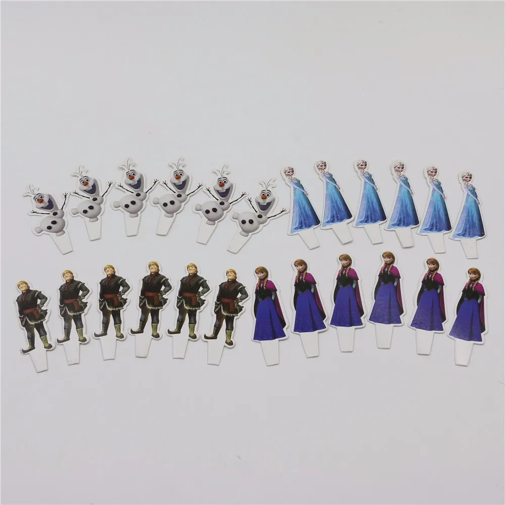2016 Снежная принцесса кекс Picks Выбор Дети День Рождения украшения для вечеринки