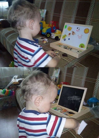 Многофункциональный пазлы образовательных ферма джунгли животных деревянная